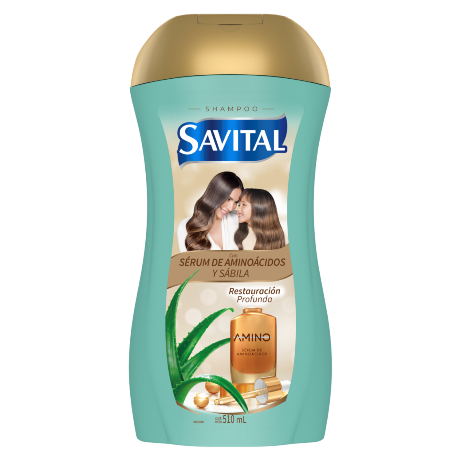 Shampoo De Cabello Con Serúm De Aminoácidos Y Sábila SAVITAL 510 Ml