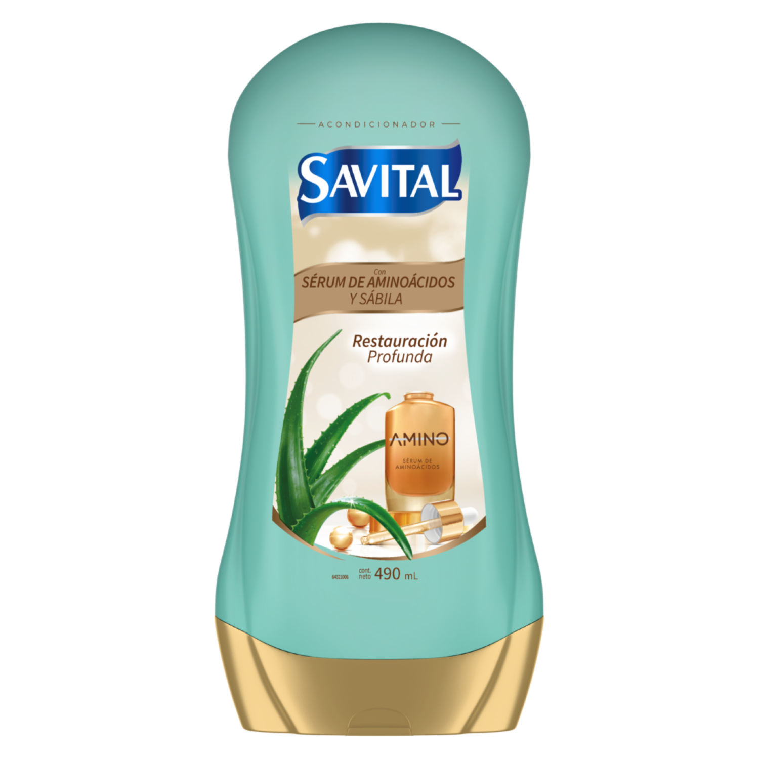 Acondicionador De Cabello Con Serúm De Aminoácidos Y Sábila SAVITAL 490 Ml