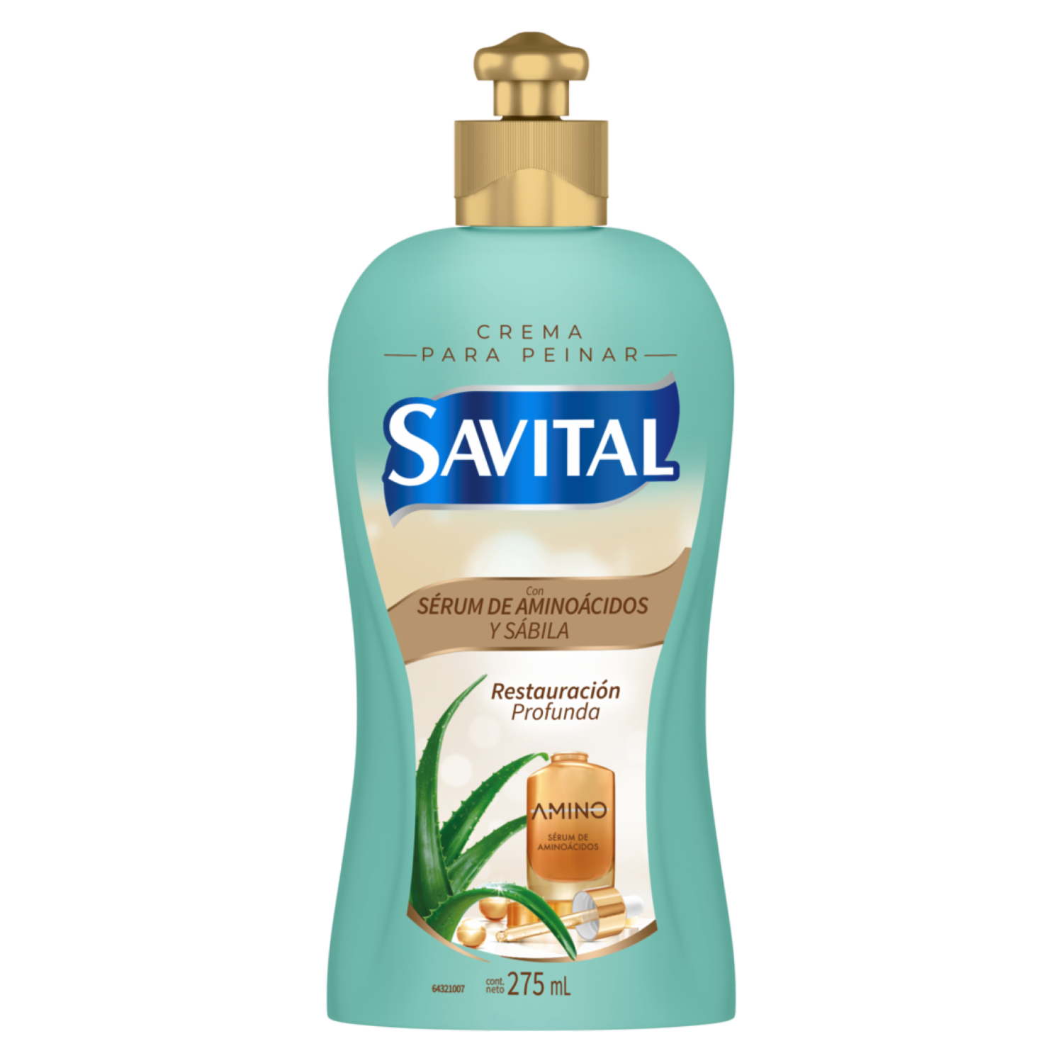 Crema Tratamiento Capilar Con Serúm De Aminoácidos Y Sábila SAVITAL 275 Ml