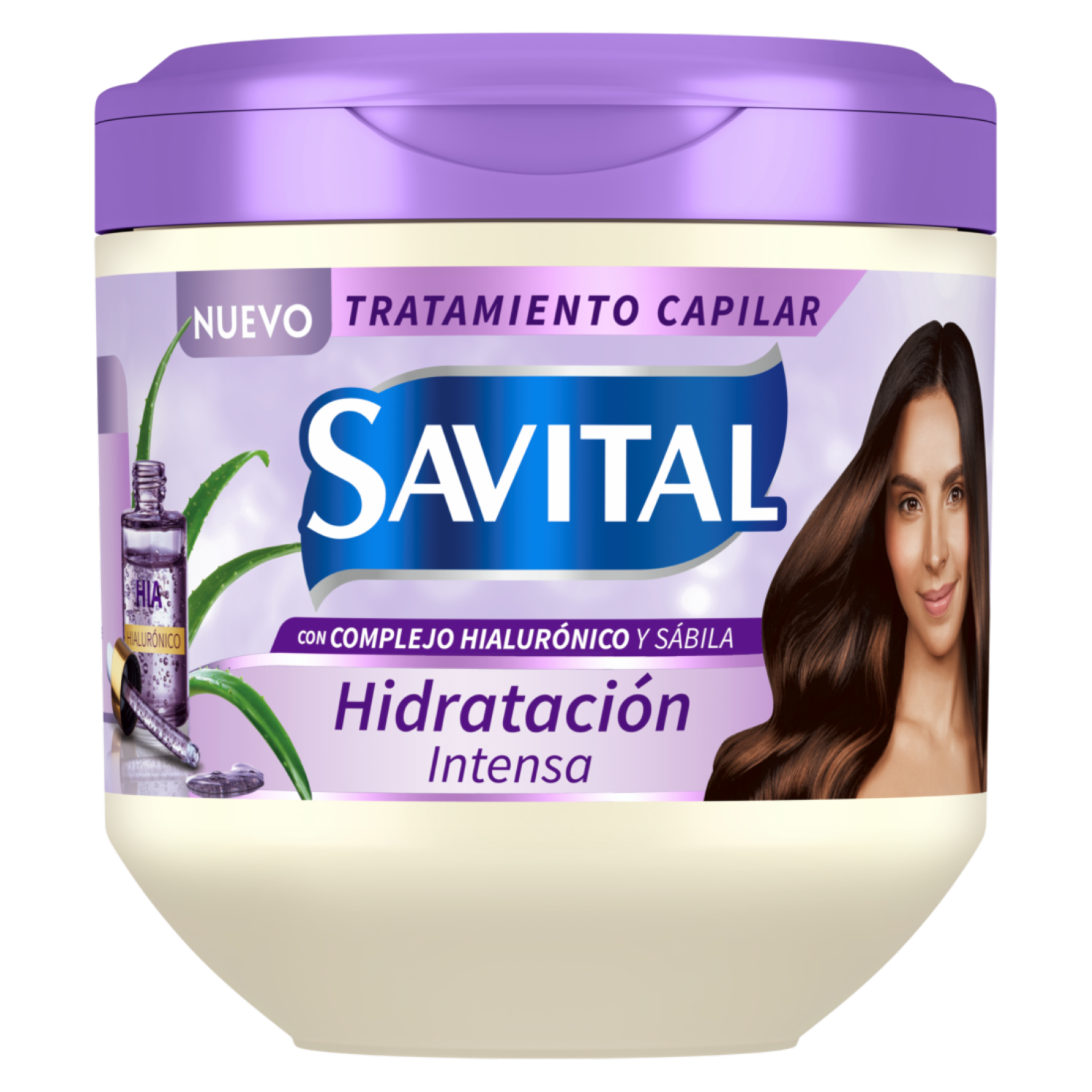 Crema Tratamiento Capilar Con Complejo Hialurónico Y Sábila Hidratación Intensa SAVITAL 425 Ml