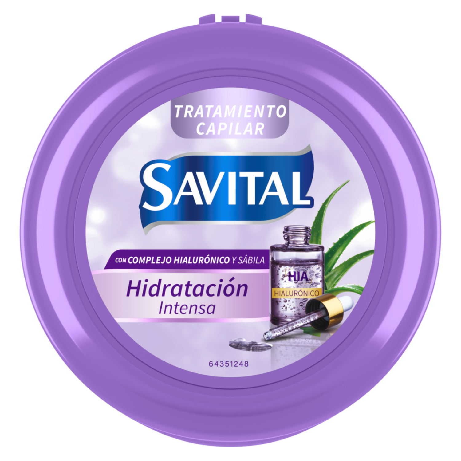 Crema Tratamiento Capilar Con Complejo Hialurónico Y Sábila Hidratación Intensa SAVITAL 425 Ml