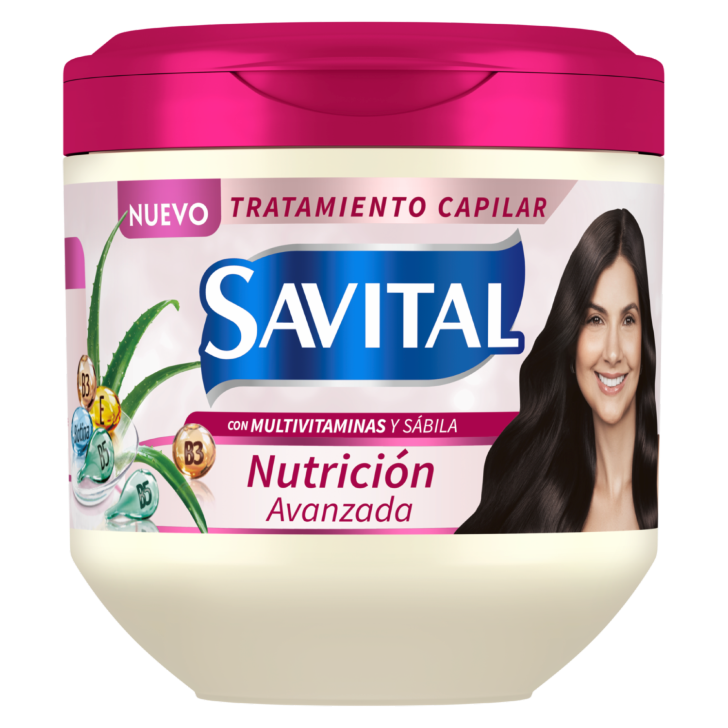 Crema Tratamiento Capilar Con Multivitaminas Y Sábila Nutrición Avanzada SAVITAL 425 Ml