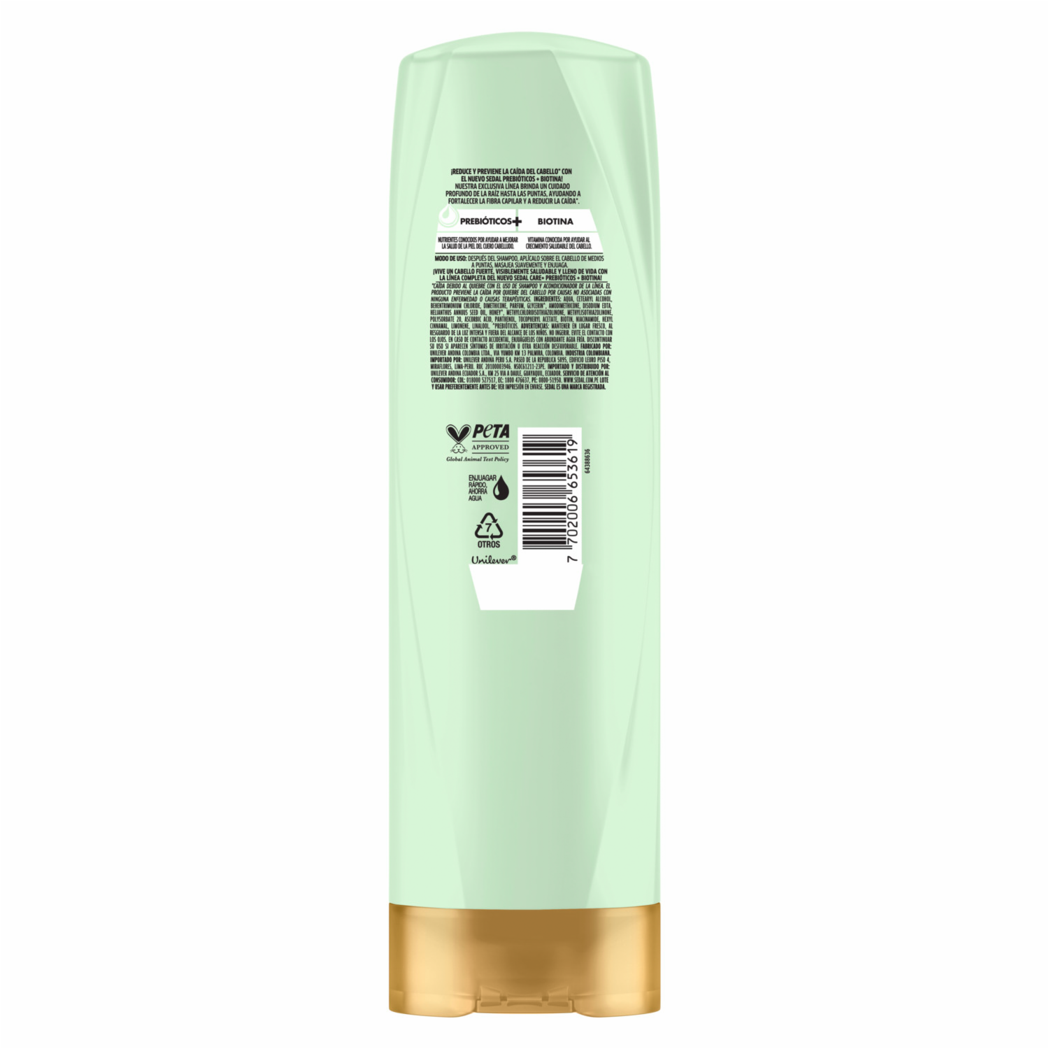 Acondicionador De Cabello Prebiótico Con Biotina SEDAL 340 Ml