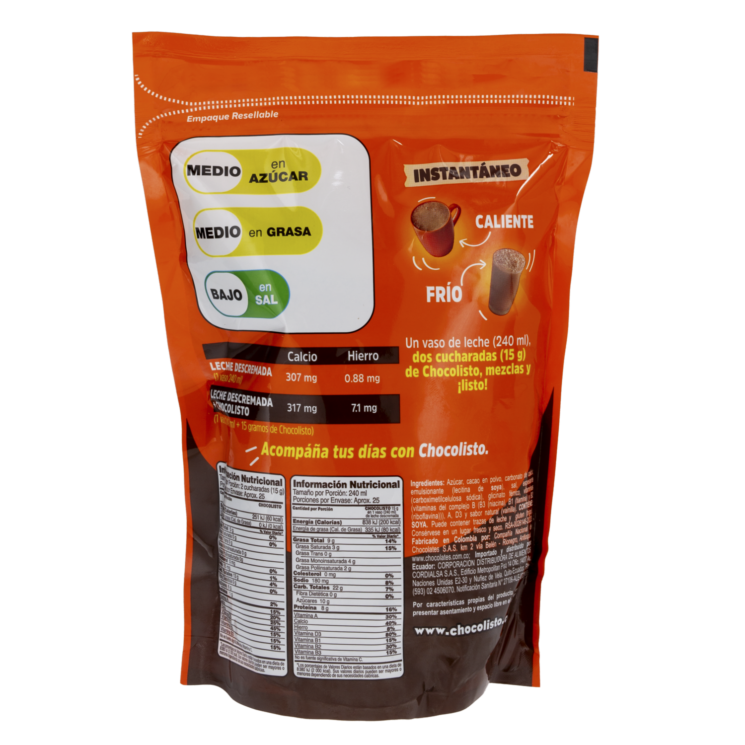 Chocolate Mezcla En Polvo CHOCO LISTO 380 G