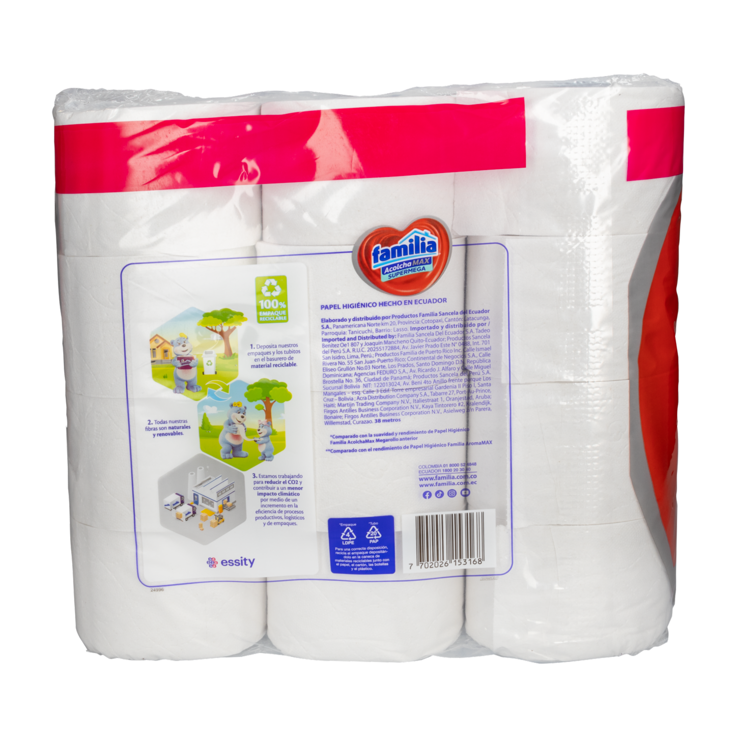 Papel Higiénico Super Megarollo FAMILIA 24 Rollos