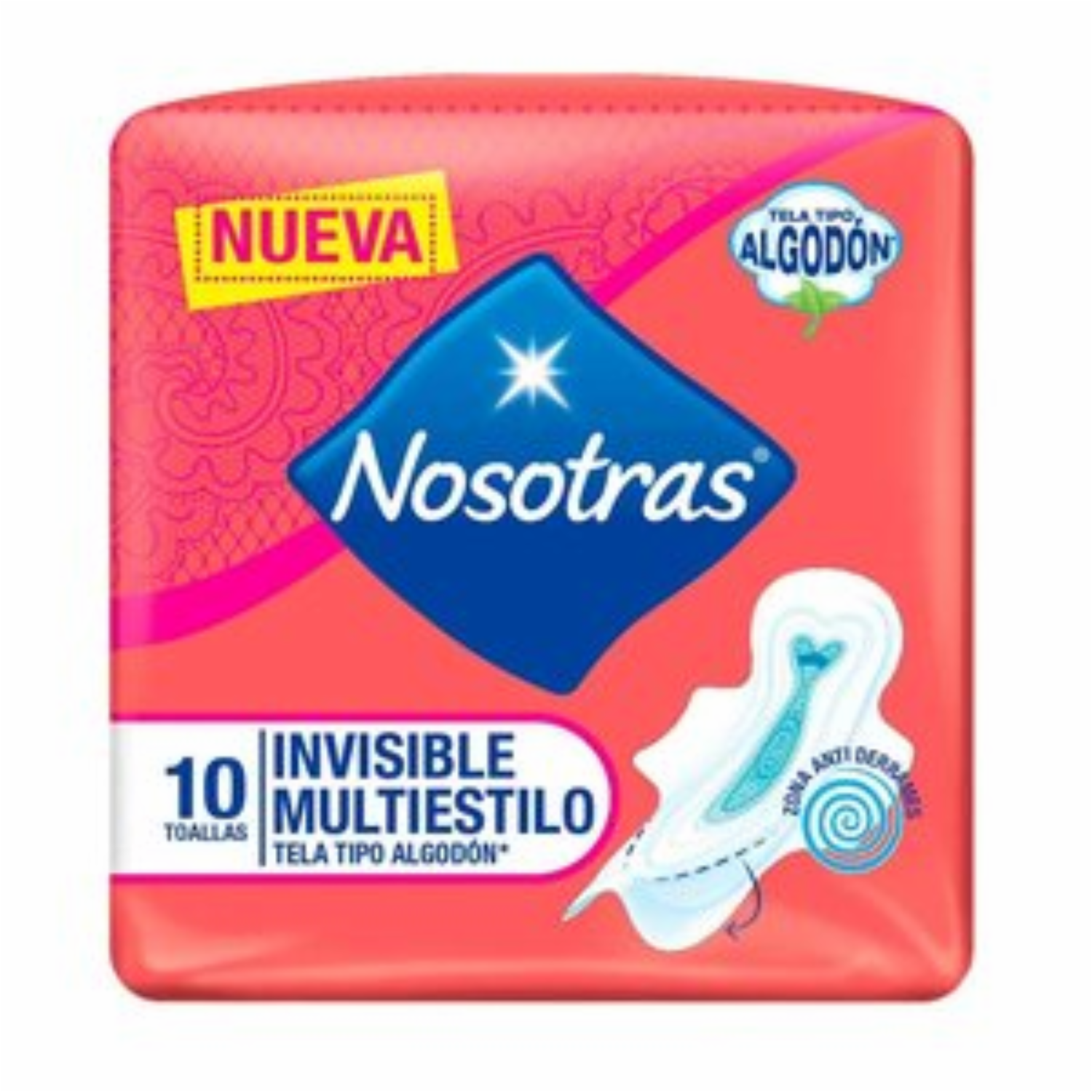 Toalla Sanitaria Invisible Multiestilo NOSOTRAS x 10 Unidades