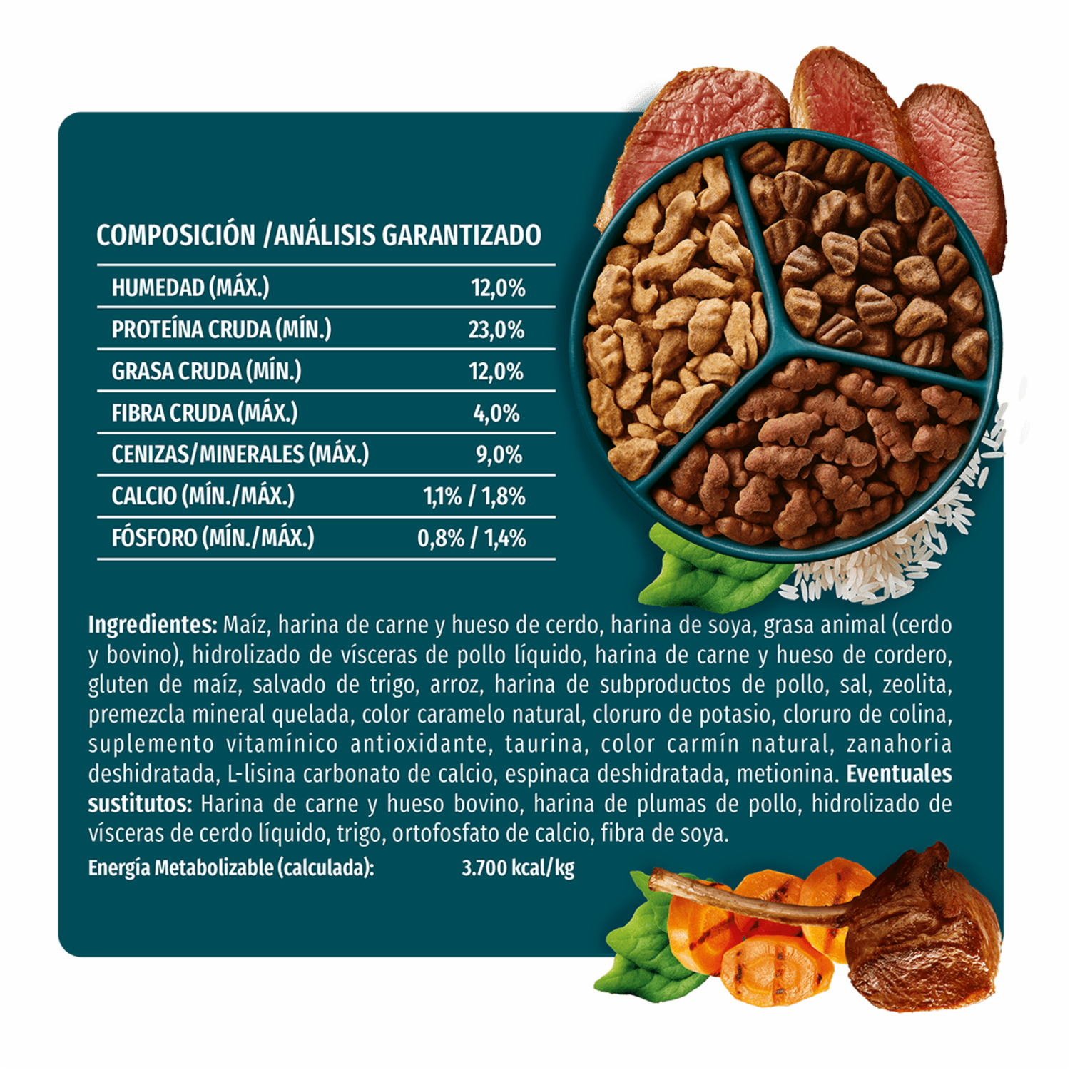 Alimento Para Perros Adultos Todos Los Tamaños Sabor A Cordero PURINA DOG CHOW 7,5 Kg