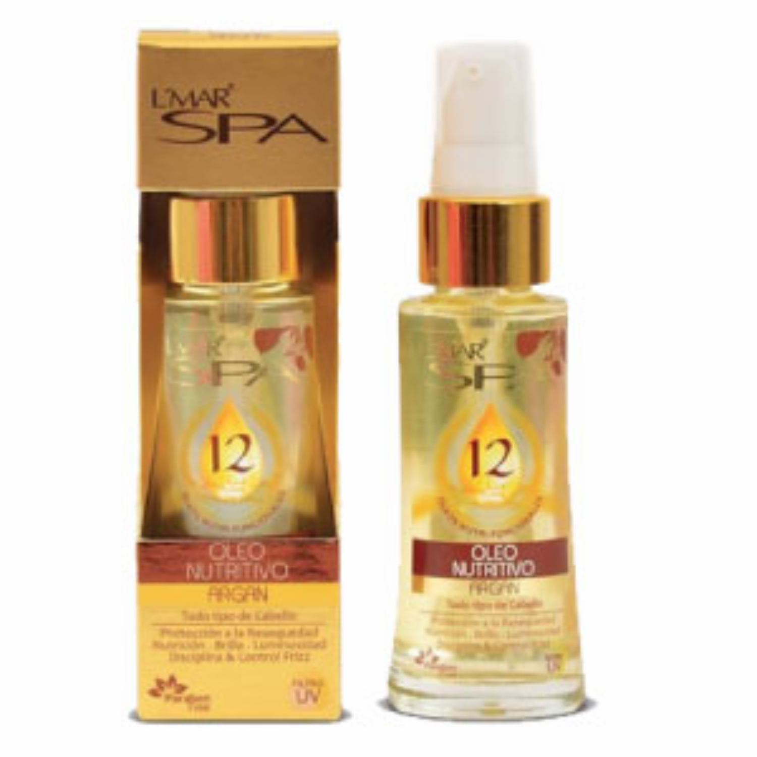 Tratamiento Capilar Oleo Nutritivo Argán Con Filtro Uv L’MAR 38 Ml