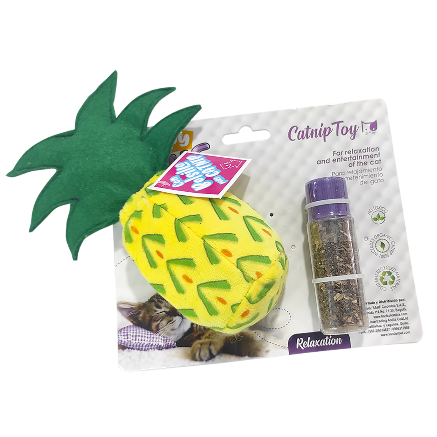 Juguete Para Gato Diseño Piña Con Cat Nip HAPPY GATNIP Unidad