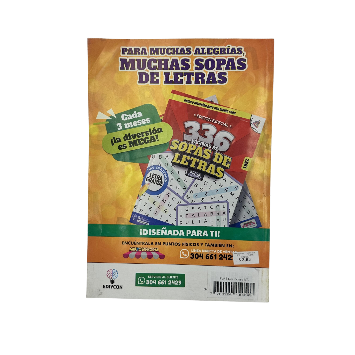 Cruzadas Quita Tiempo EDIYCON 112 Páginas