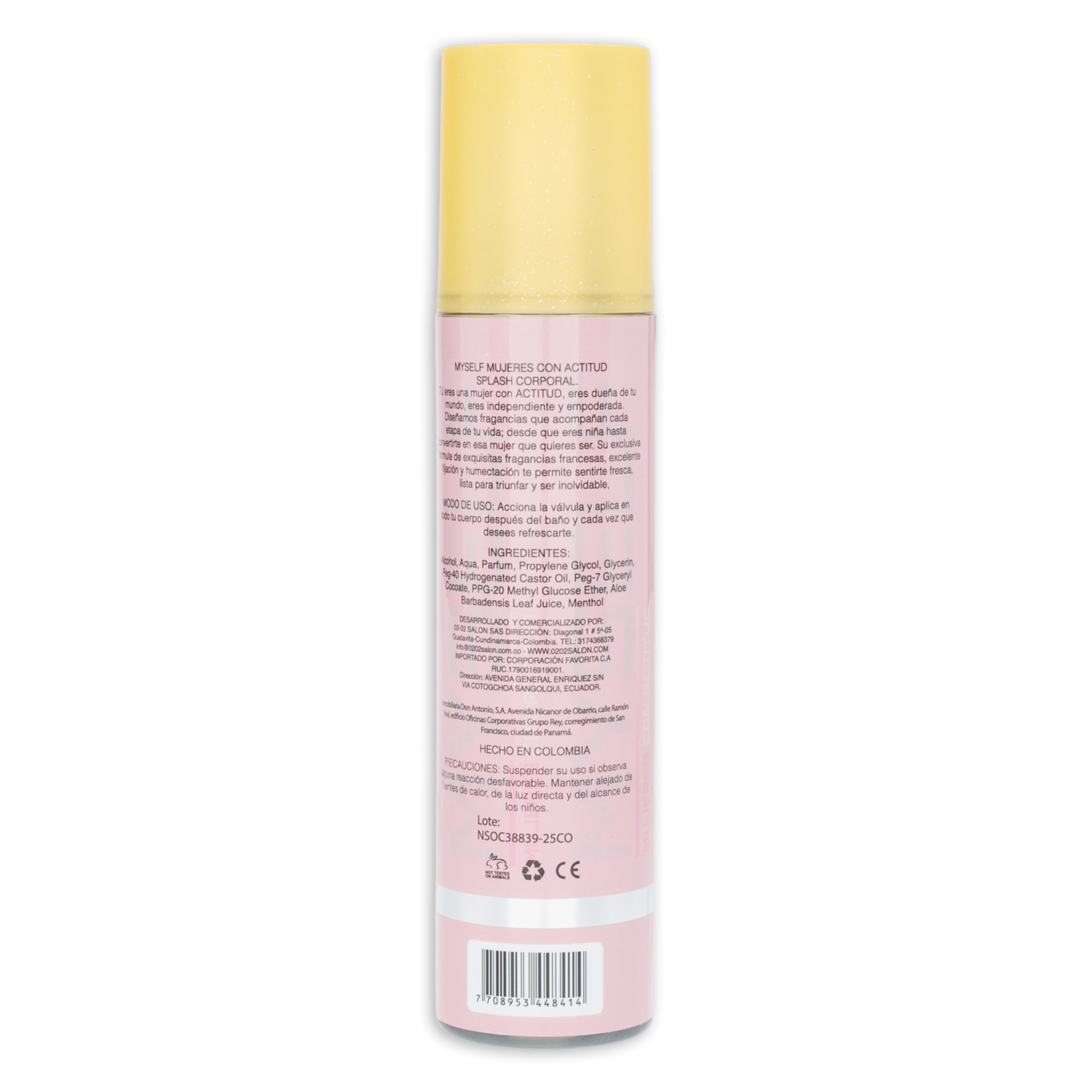 Body Splash Para Mujer Fragancia Romanza MYSELF 260 Ml