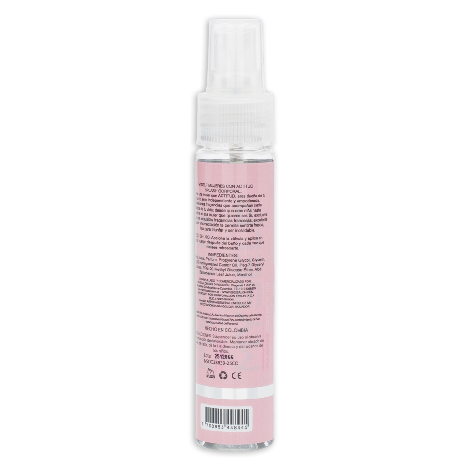 Body Splash Para Mujer Fragancia Romanza MYSELF 60 Ml