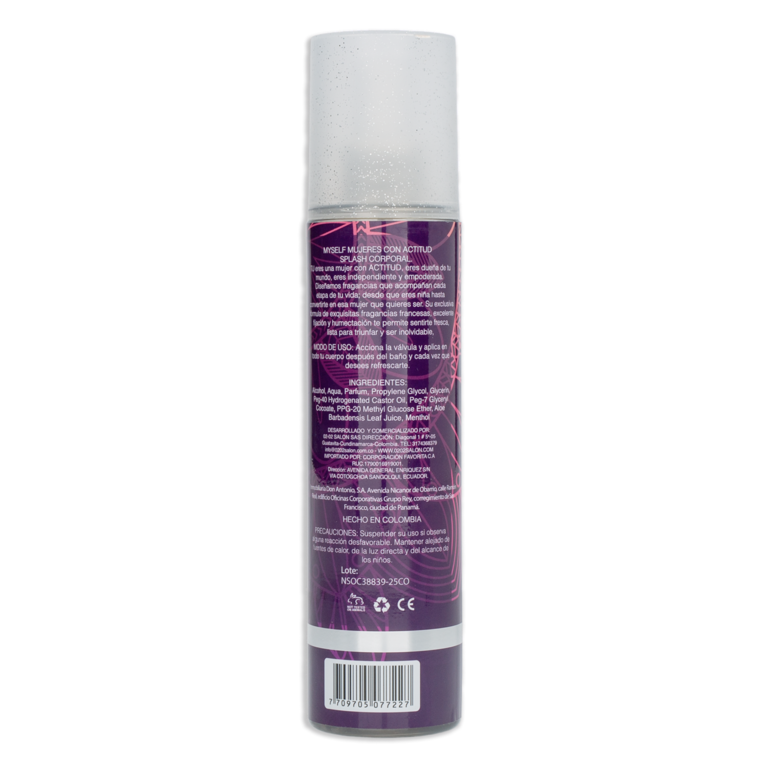 Body Splash Para Chicas Fragancia Poderosa MYSELF 260 Ml