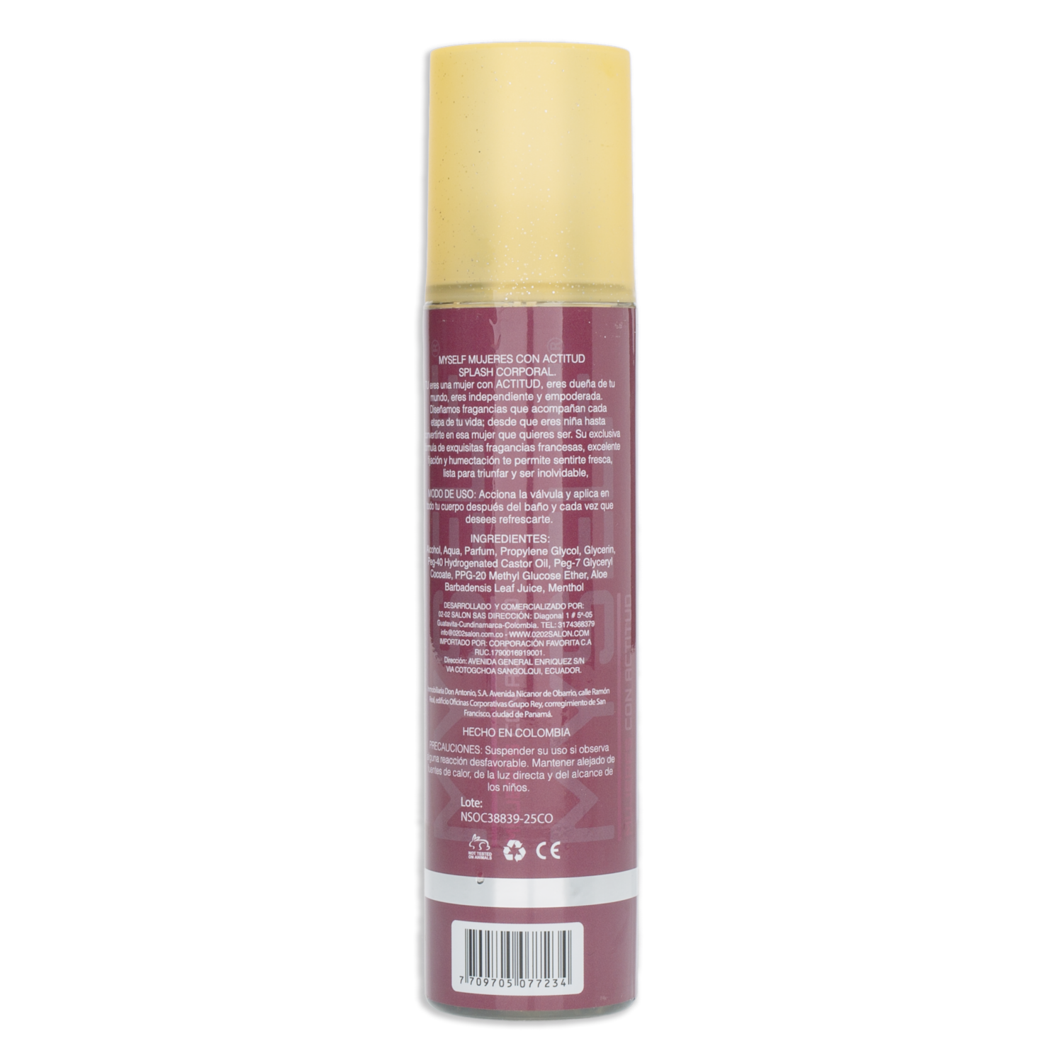 Body Splash Para Mujer Fragancia Villana MYSELF 260 Ml