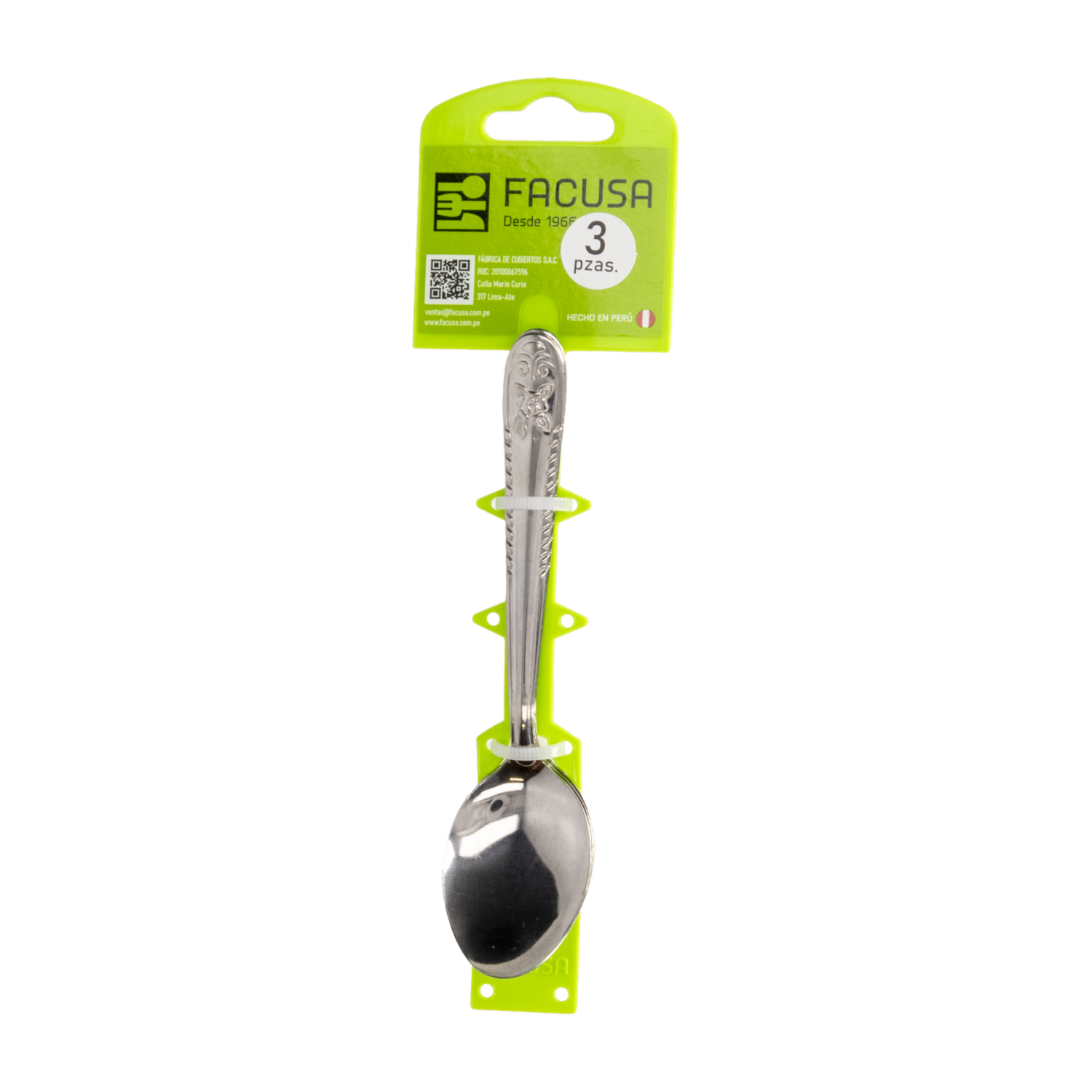 Set De Cubiertos Cucharitas De Té Punta Rosita 3 Puestos FACUSA X 3 Piezas