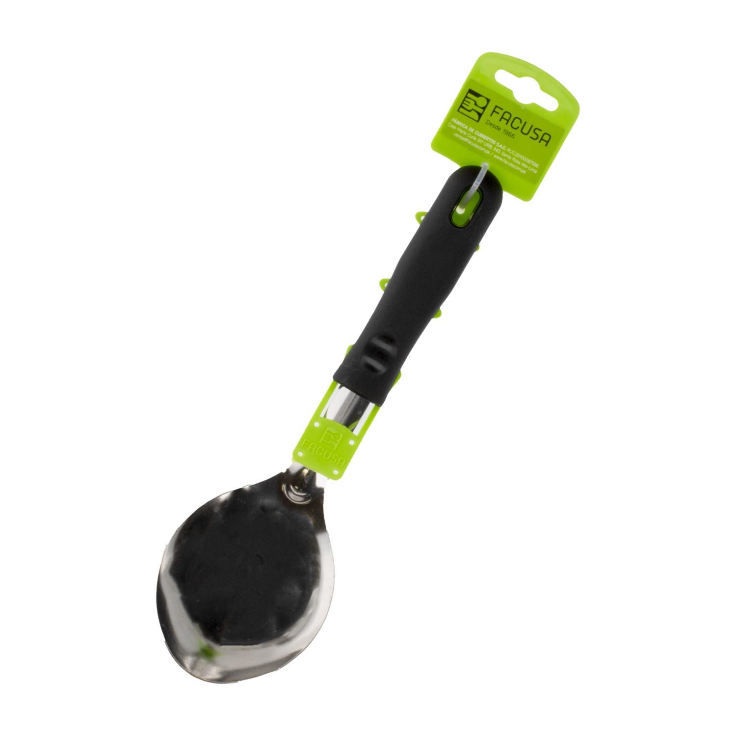 Cucharon Chico Mango Plástico Color Negro FACUSA Unidad