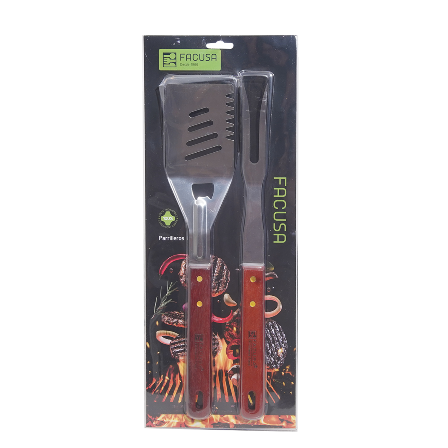 Set BBQ Trinche Y Espátula FACUSA 2 PZS
