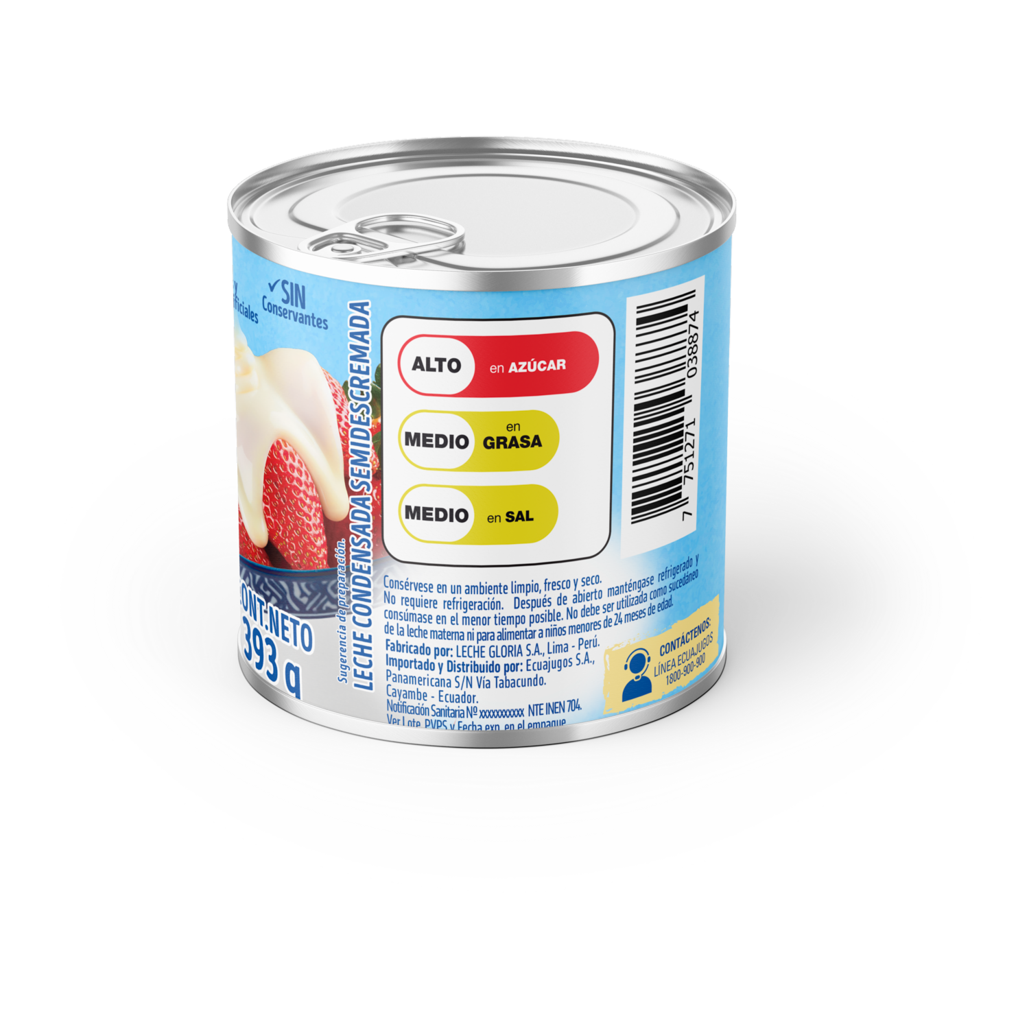 Leche Condensada Semidescremada LA VAQUITA 393 G