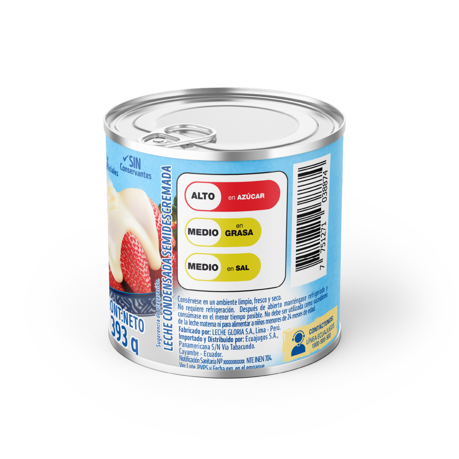 Leche Condensada Semidescremada LA VAQUITA 393 G