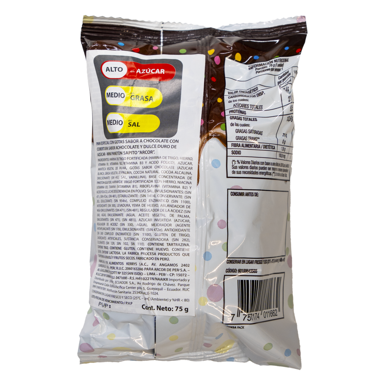 Mini Panetón Sapito ARCOR 75 G