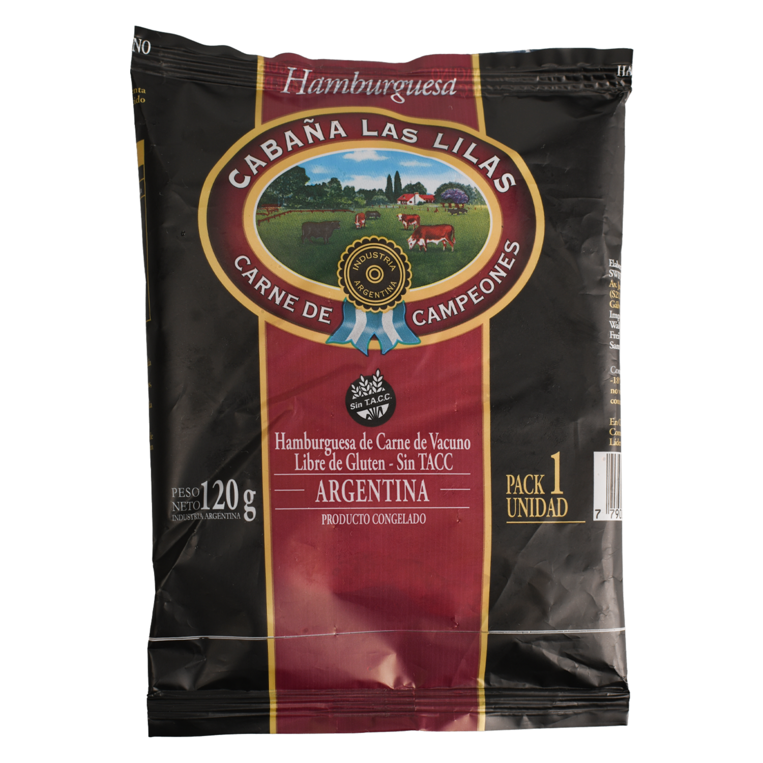 Hamburguesas Libre De Gluten CABAÑA LAS LILAS 120 G