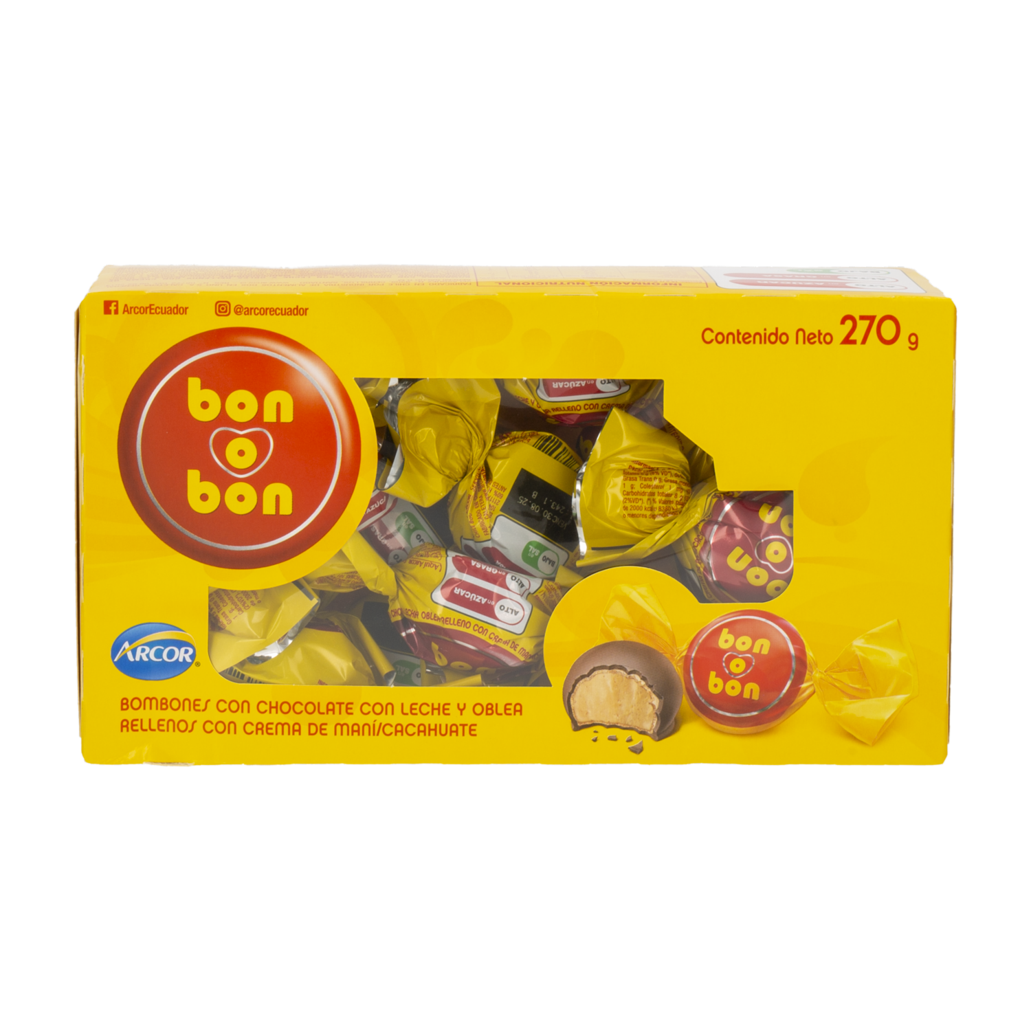 Bombones De Chocolate Con Leche Y Oblea BON O BON 270 G