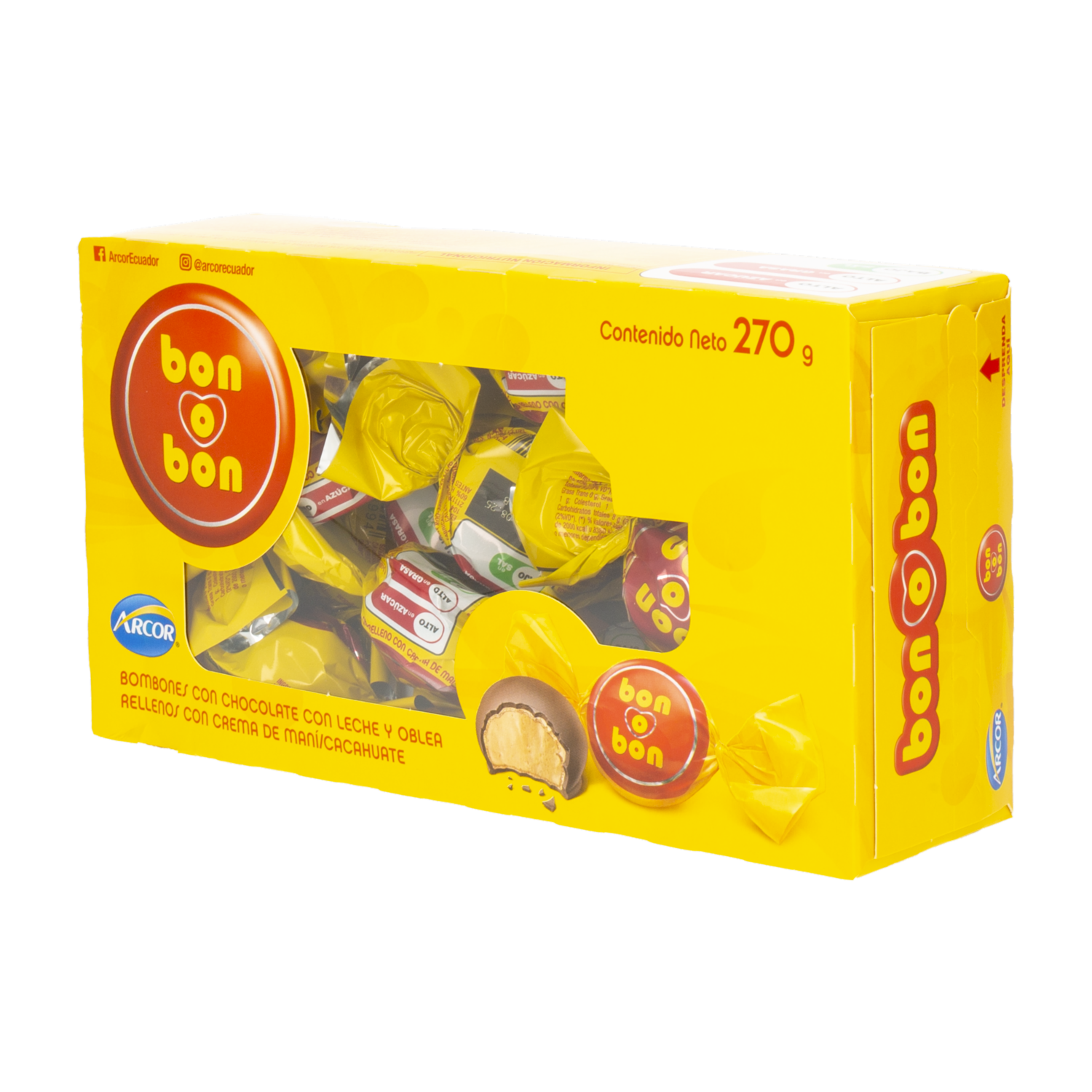 Bombones De Chocolate Con Leche Y Oblea BON O BON 270 G