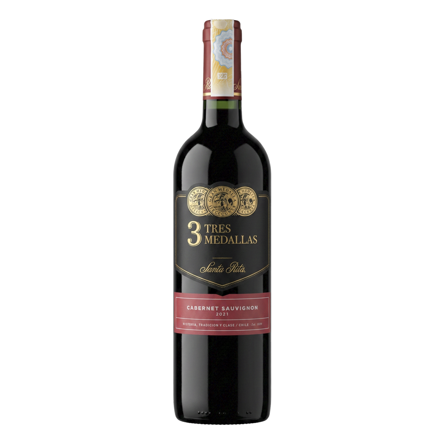 Vino Tinto Cabernet Sauvignon TRES MEDALLAS 750 Ml