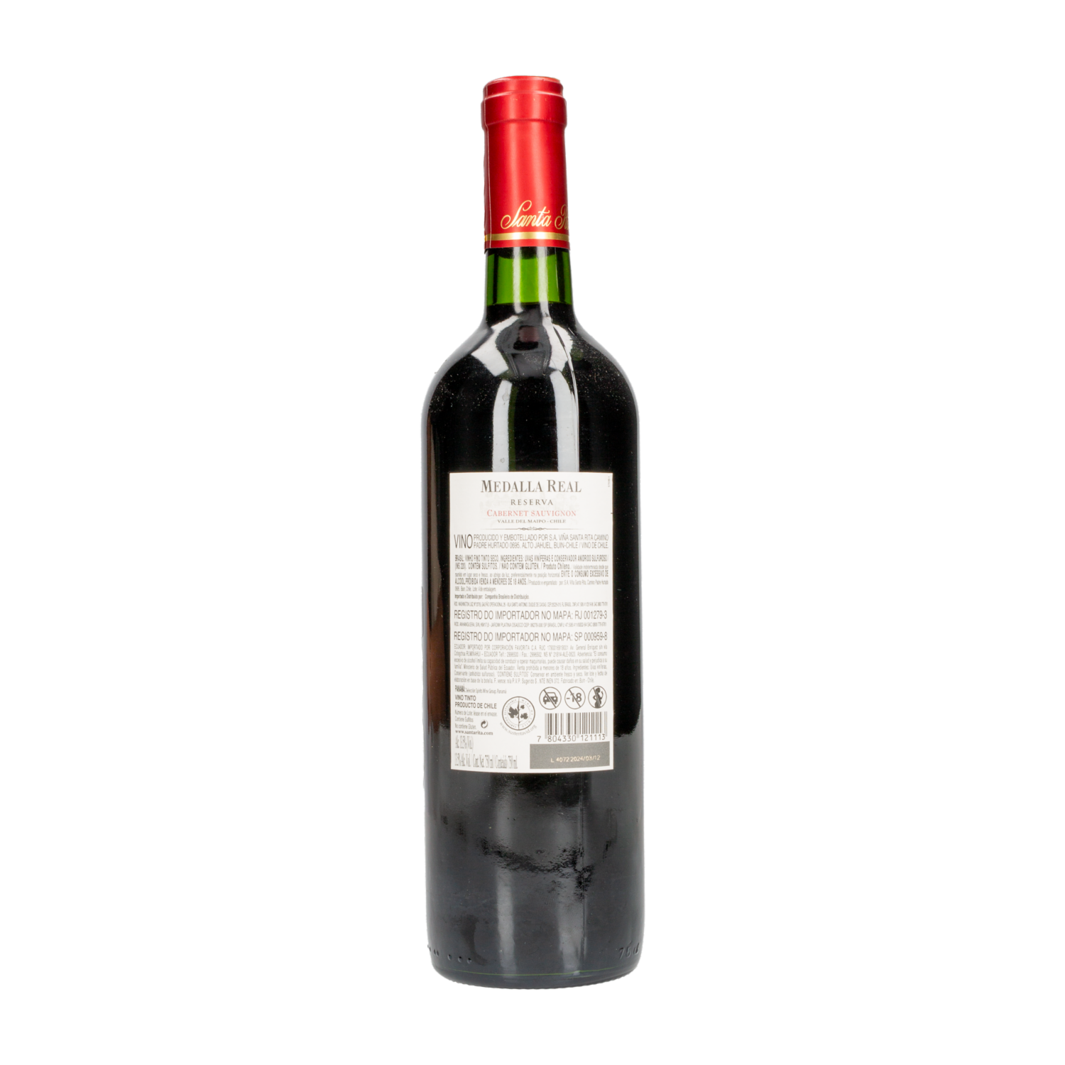 Vino Tinto Cabernet Sauvignon MEDALLA REAL 750 Ml