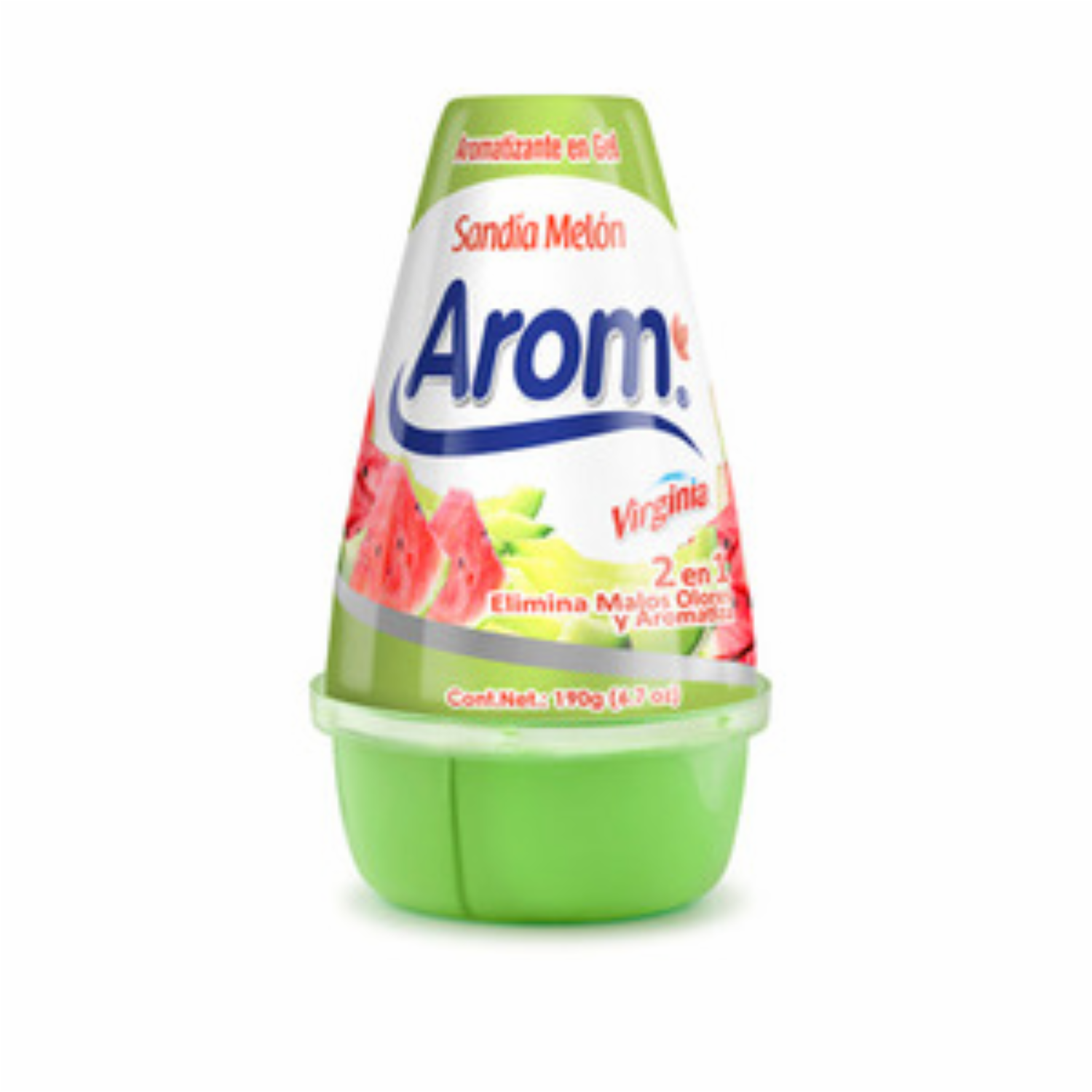 Ambientador En Cono Gel Aroma Sandía Melon AROM 190 G