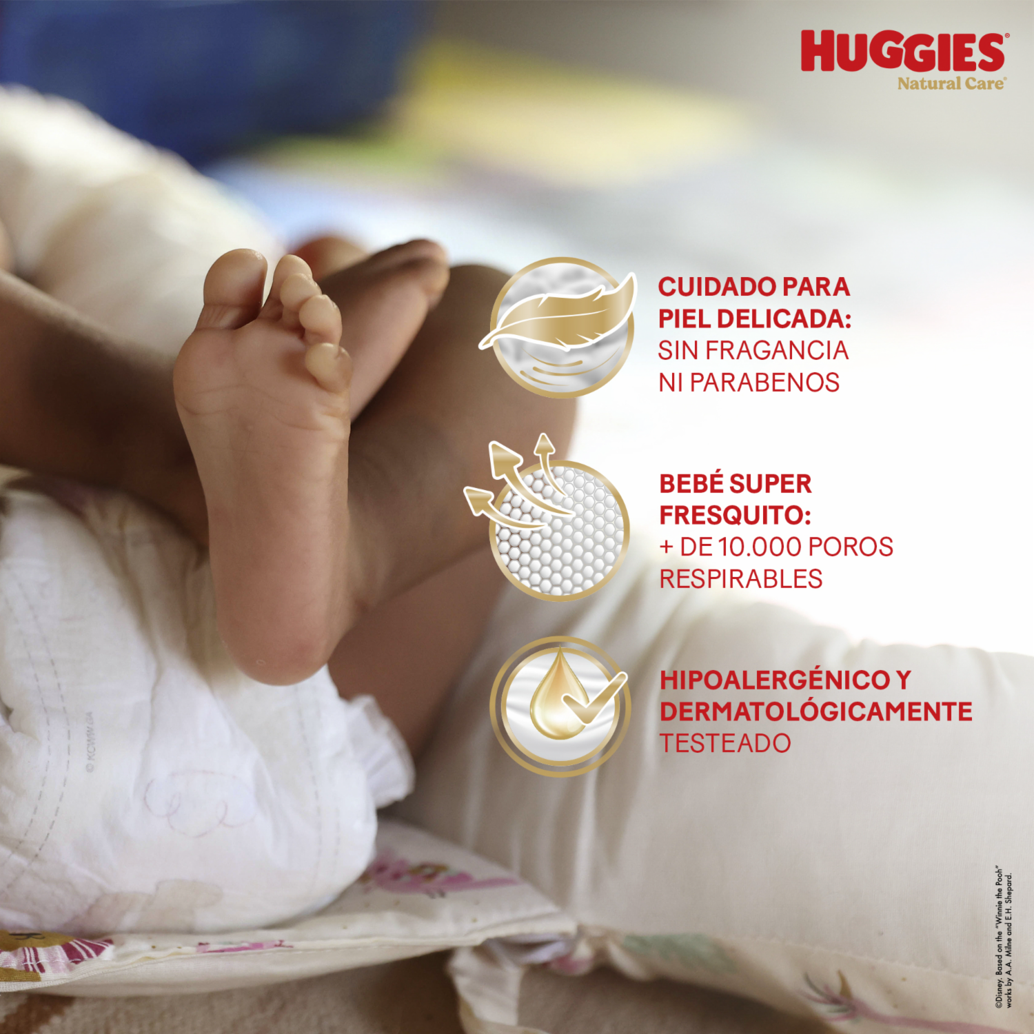 Pañales Natural Care XXG HUGGIES 52 Unidades