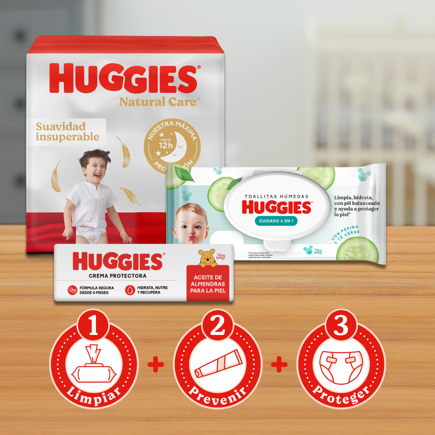 Pañales Natural Care XXG HUGGIES 52 Unidades