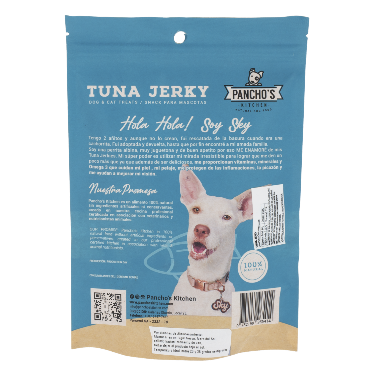 Snack Para Perros Tuna Jerky PANCHO’S KITCHEN 50 G