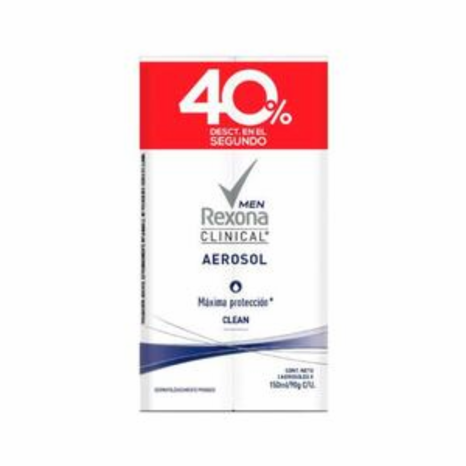 Desodorante En Aerosol Clinical Expert Men REXONA 2 X 150 Ml