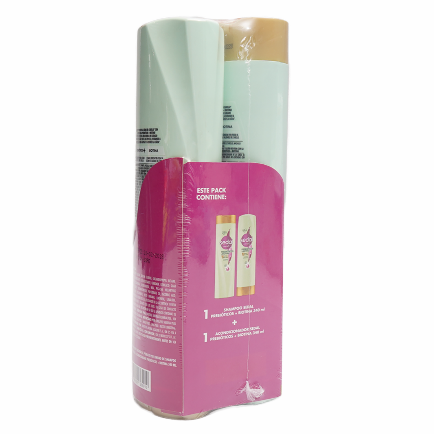 Shampoo De Cabello Mas Acondicionador Prebiótico Con Biotina SEDAL 340 Ml