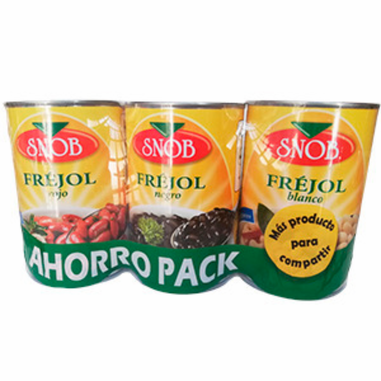 Frejol 3Pack Rojo Blanco Negro SNOB 3 X 425 G