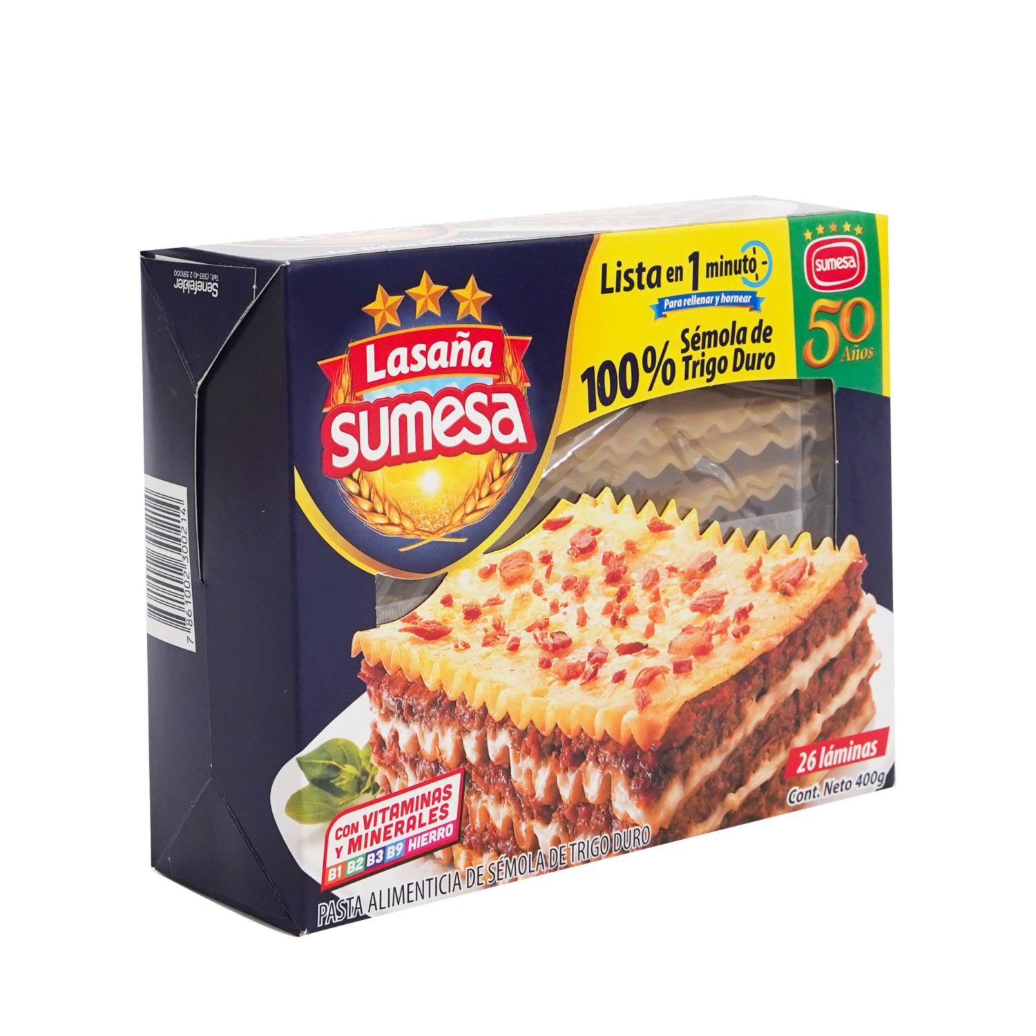 Lasaña Sémola y Harina de Trigo SUMESA 400 g