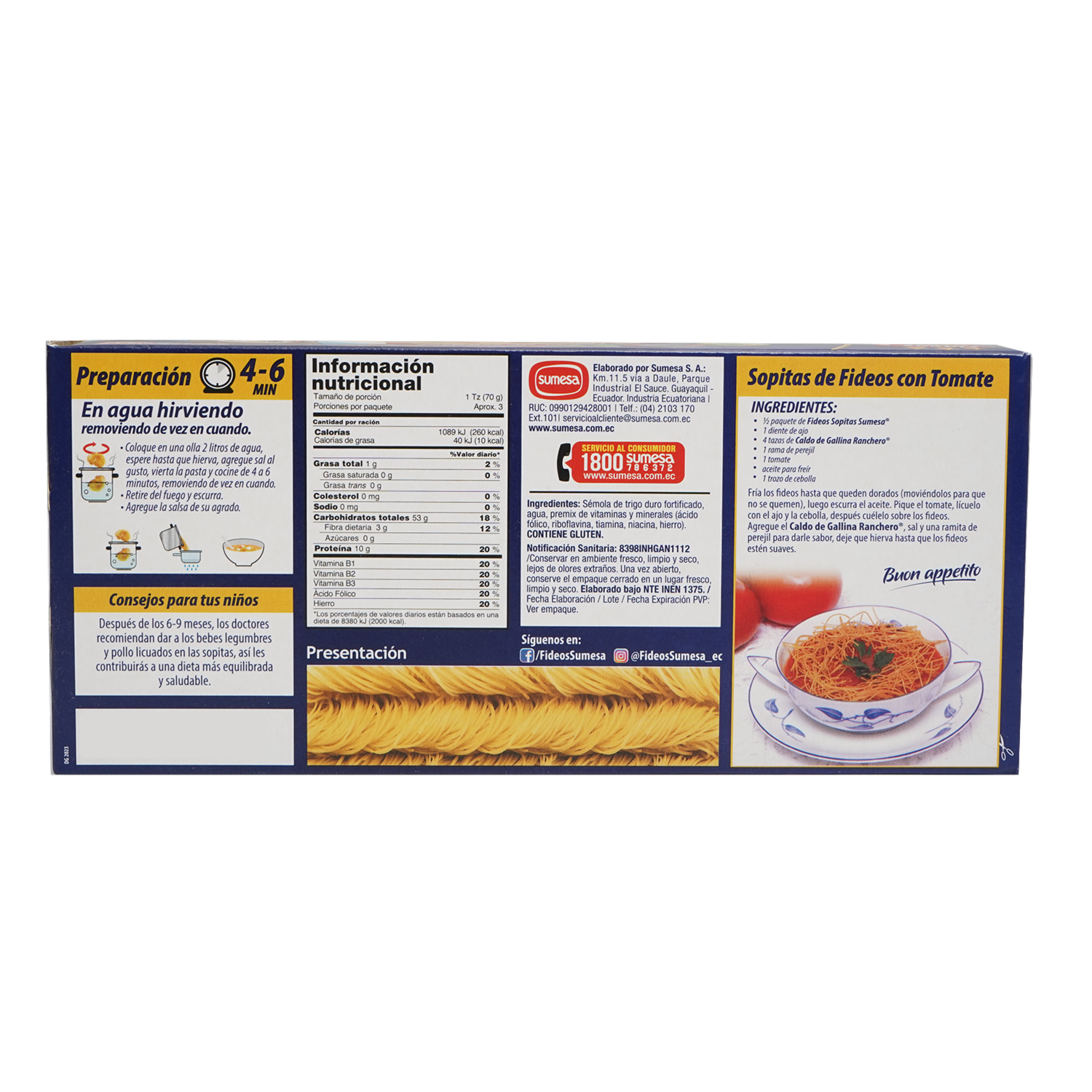 Fideo Sopita SUMESA 200 g