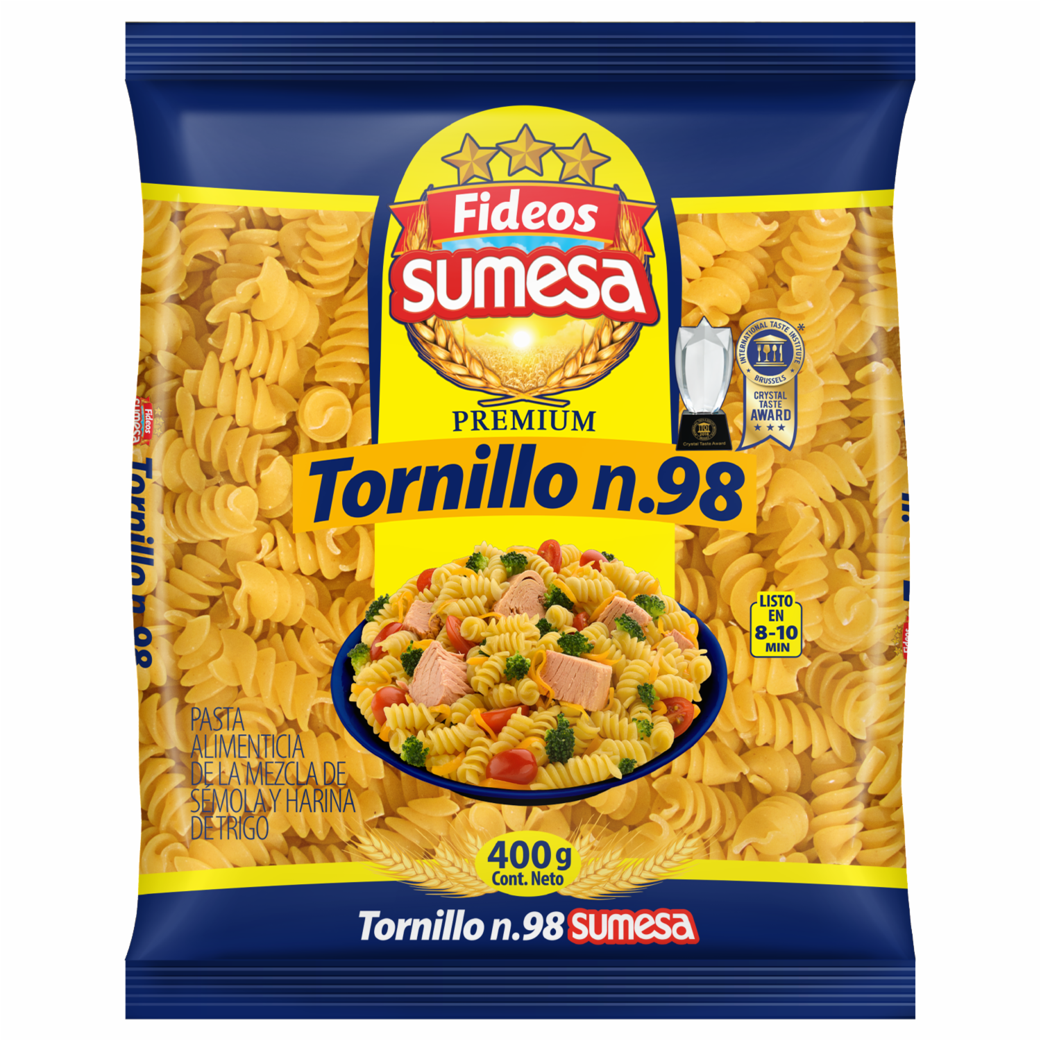 Fideo Pasta Corta Tornillo N°98 SUMESA 400 g