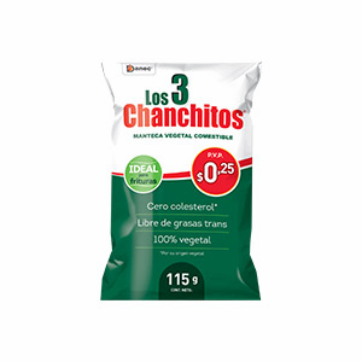 Manteca Vegetal 3 CHANCHITOS 115 G