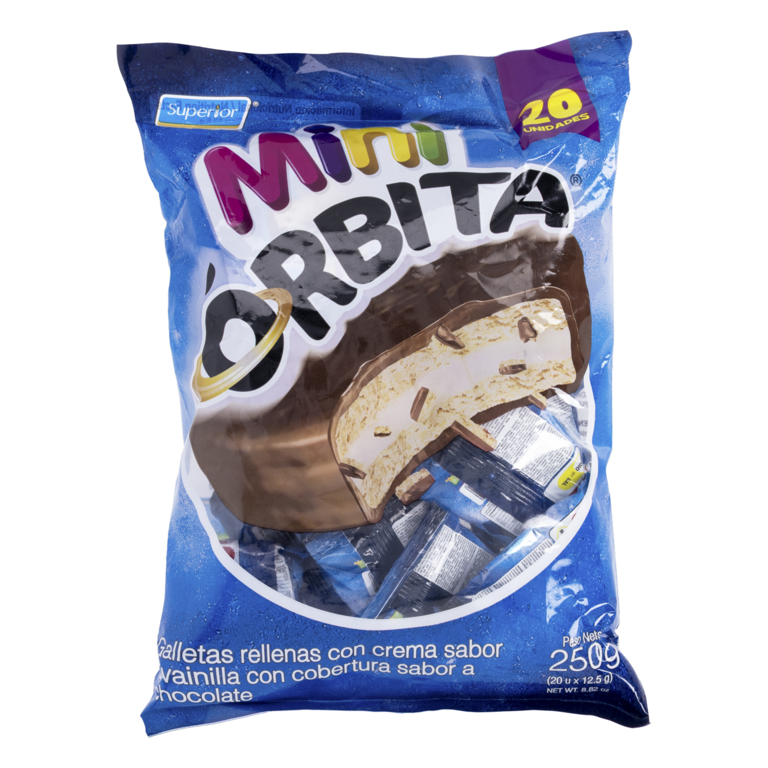 Galletas Dulces De Chocolate Con Crema ORBITA 250 G