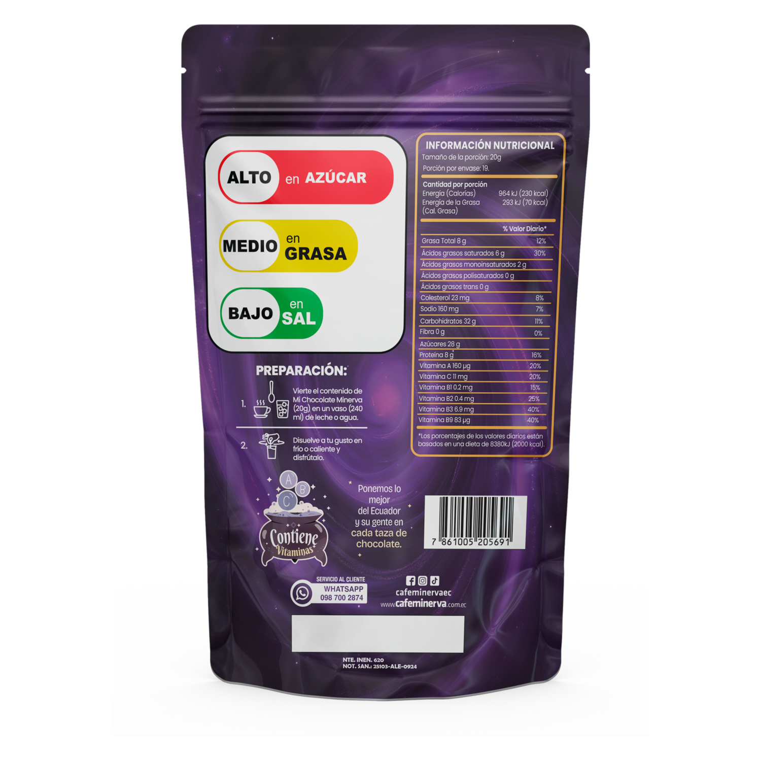 Chocolate En Polvo Con Toque Mágico A Vainilla MI CHOCOLATE 380 G