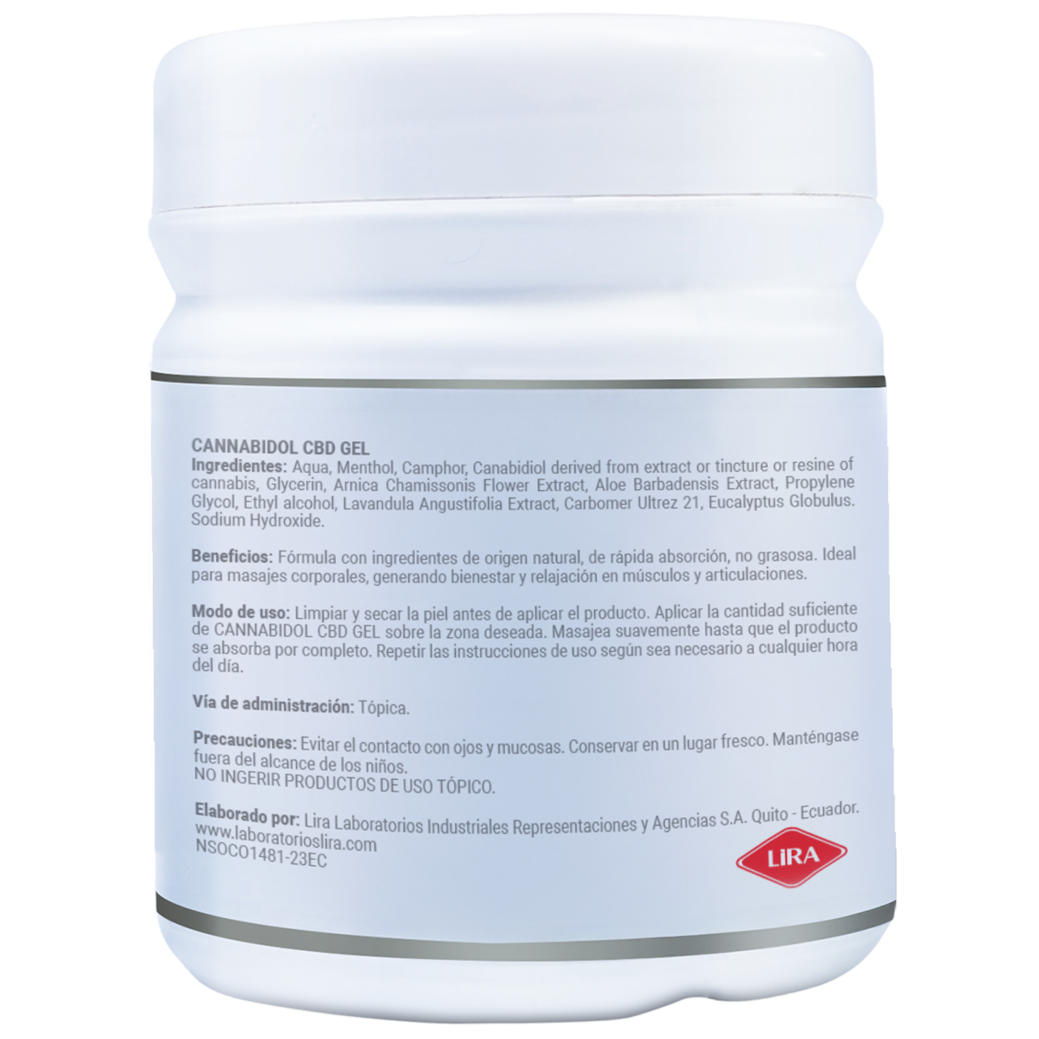 Gel Analgésico Pote CANNABIDOL 120 G