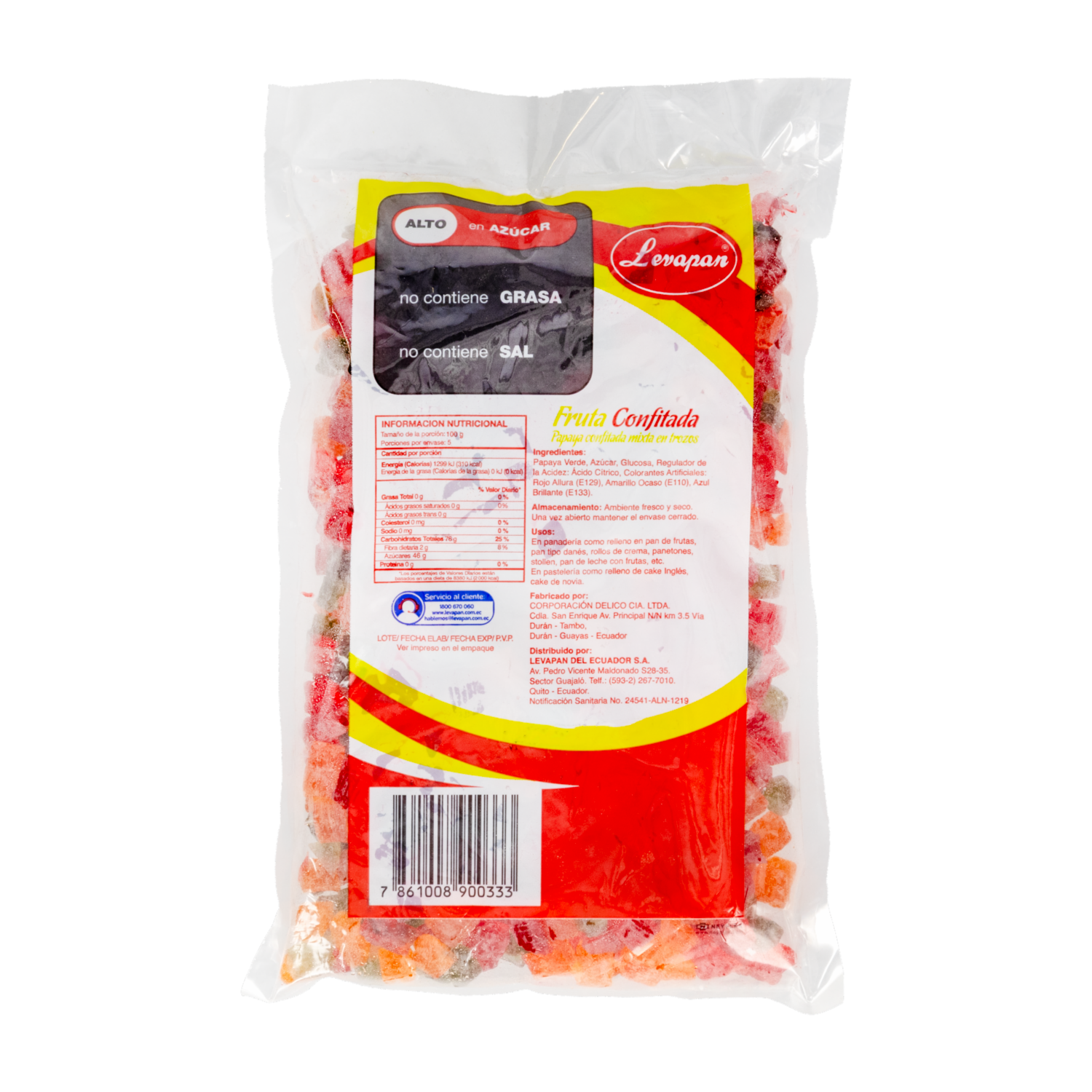 Fruta Confitada Multiuso LEVAPAN 500 G