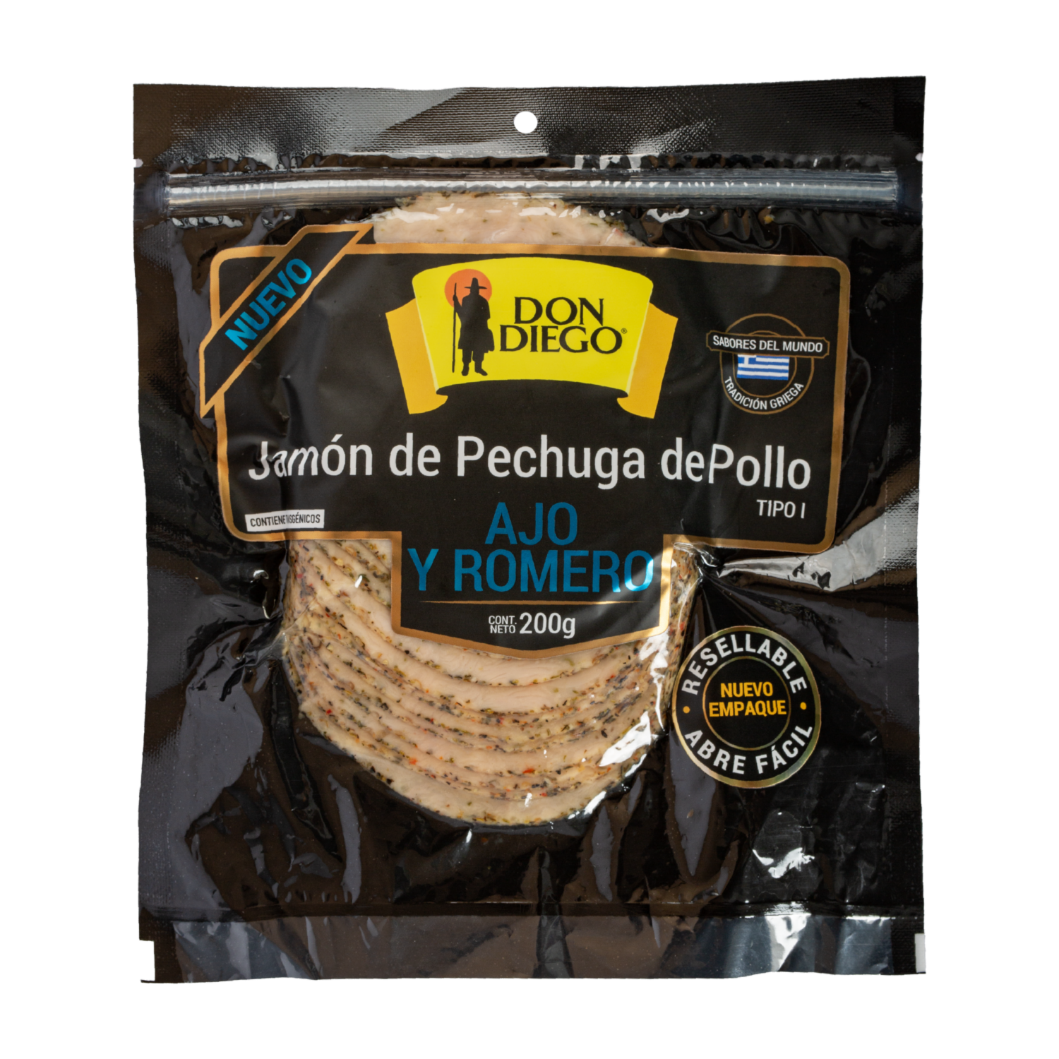 Jamón De Pechuga De Pollo Con Ajo Y Romero DON DIEGO 200 G