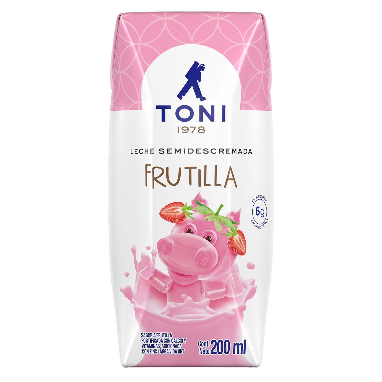 Leche Saborizada De Frutilla Tetra TONI 200 Ml