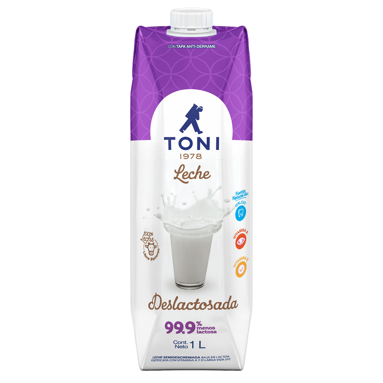 Leche Deslactosada Fortificada TONI Tetrapak
