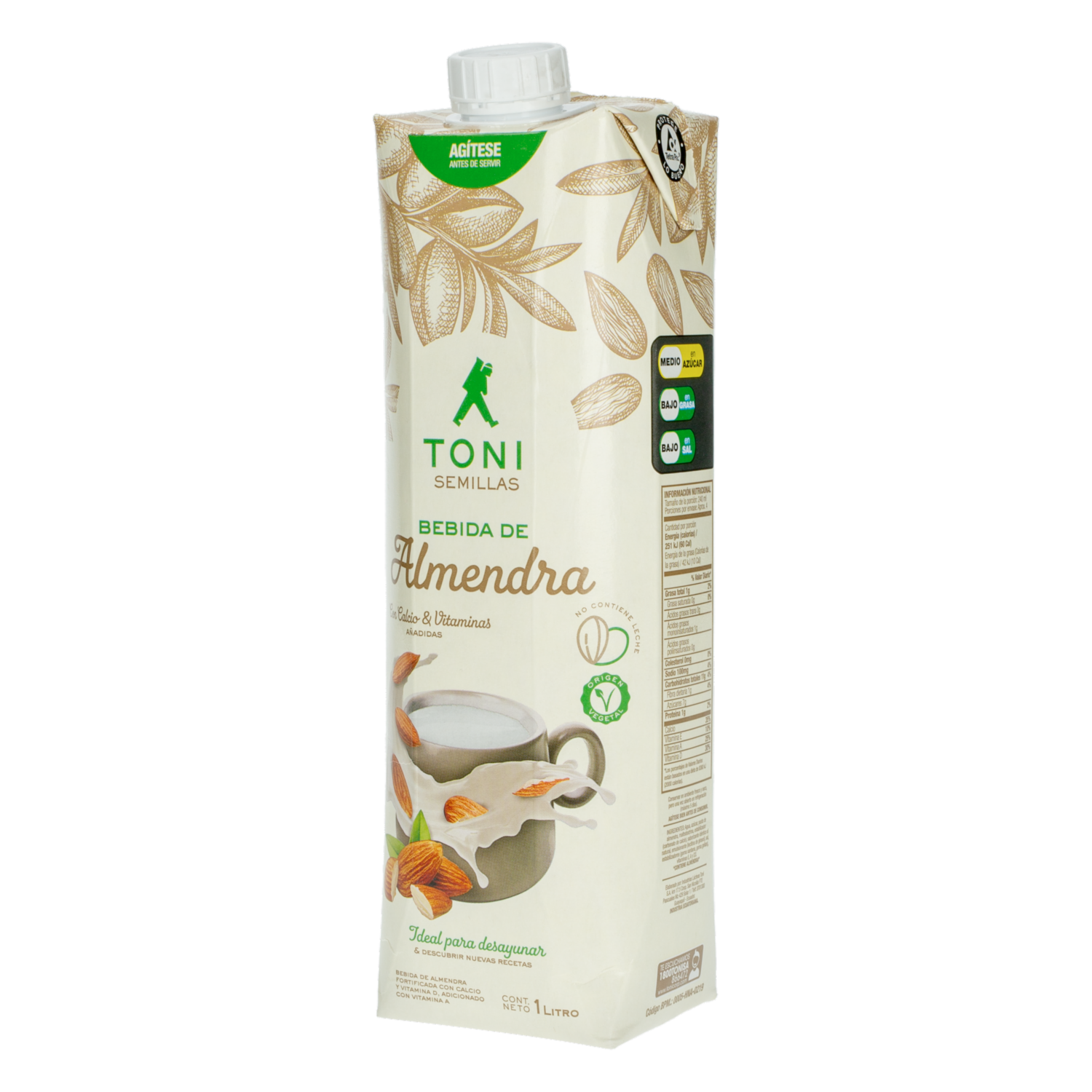 Bebida De Almendras Semillas TONI 1000Ml
