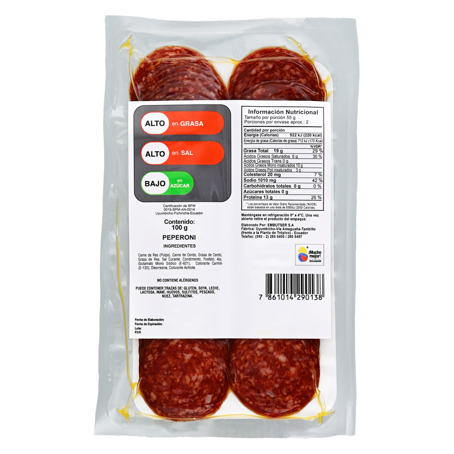 Pepperoni Ahumado FEDERER 100 G