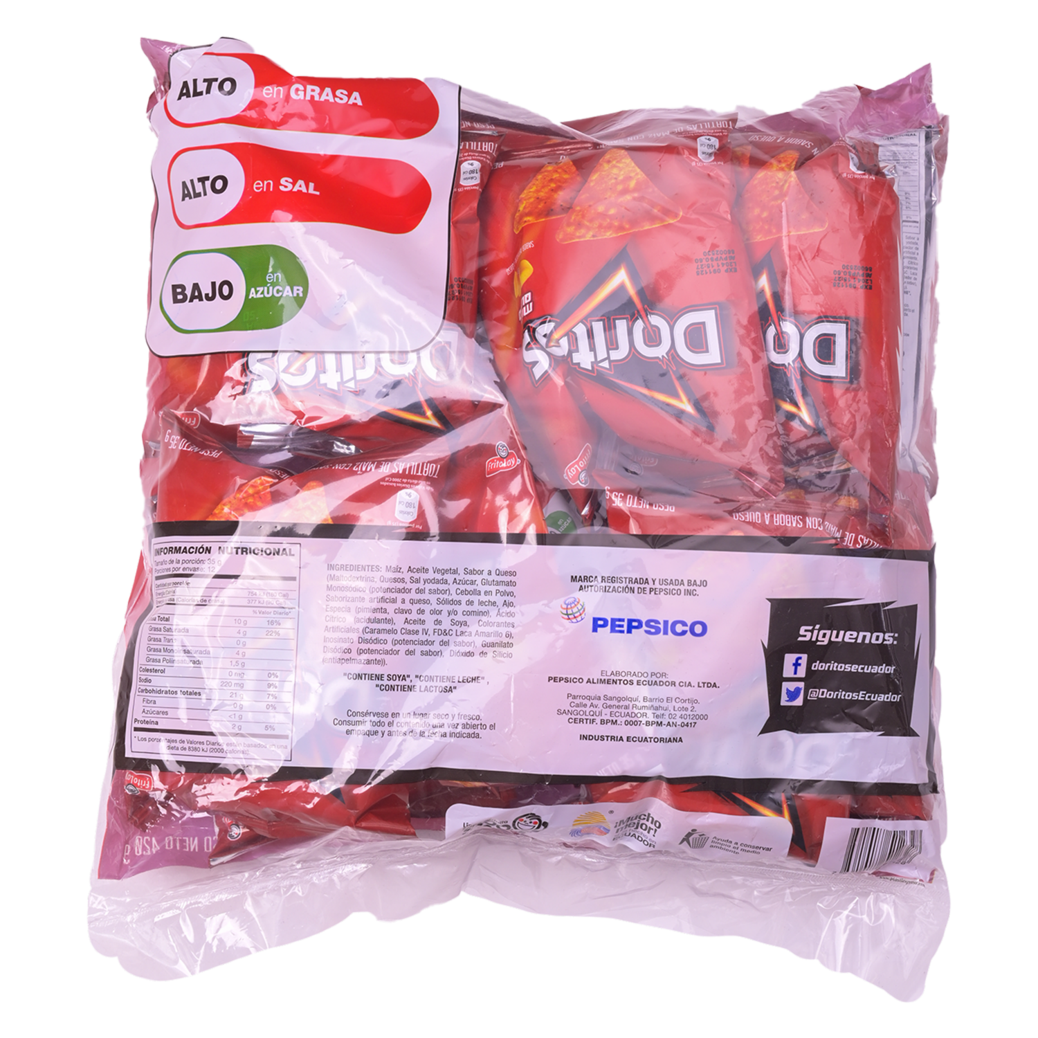 Bocaditos De Maiz Sabor A Queso DORITOS 420 g